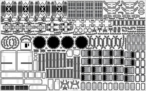 Pontos 23002F1 USS BB-63 Missouri 1945 Kit de détails (Pont en bois teinté teck) (1/200) – image 13