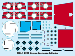 Trumpeter 03714 German Battleship Gneisenau 1/200 – immagine 3