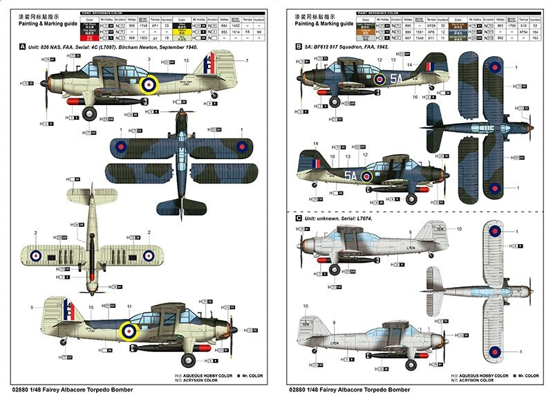 Trumpeter 02880 Fairey Albacore Torpedo Bomber 1/48 – immagine 4