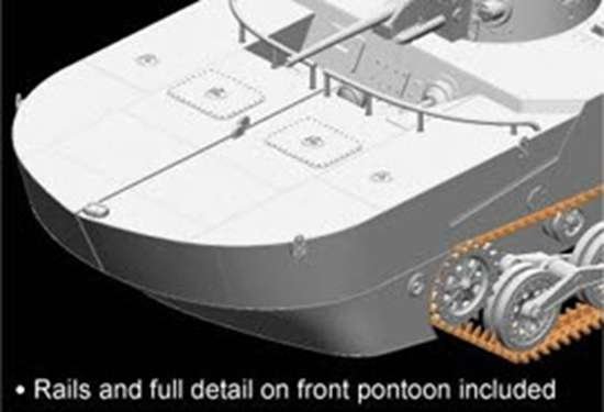 Dragon 7486 IJN Type 2 Amphibious Tank (Ka-Mi) w/Floating Pontoons 1/72 – immagine 5