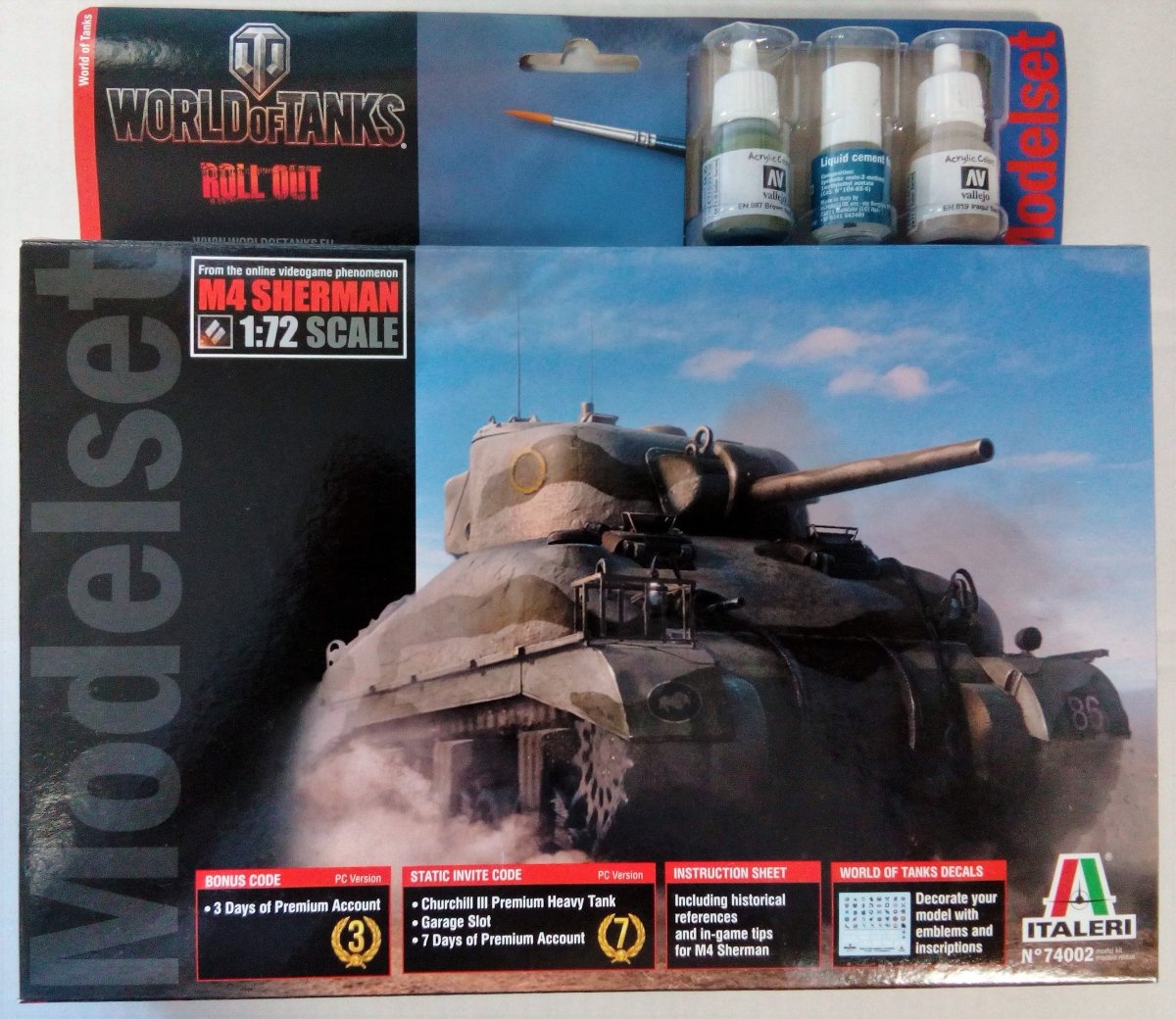 Italeri 74002 SHERMAN - WoT - MODEL SET 1/72 – immagine 2