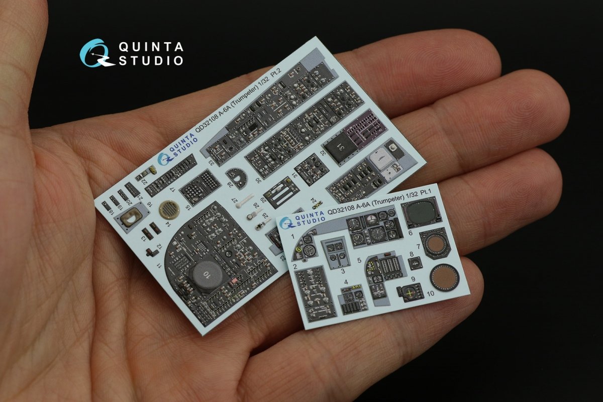 Quinta Studio QDS-32108 A-6A Intruder 3D-Printed &amp;amp; coloured Interior on decal paper (Trumpeter) (Small version) 1/32 – imagen 10