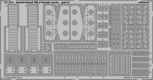 Eduard 72551 Sunderland Mk. I bomb racks 1/72 ITALERI