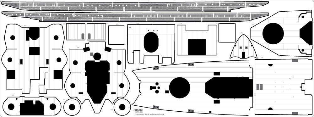 Pontos 35017F1 USS CA-35 Indianapolis 1945 Detail Up Set 1/350 – immagine 15