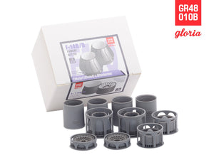 Gloria GR48012B F-16CJ F110-GE Exhaust Nozzle &amp;amp; Afterburner CLOSED TAMIYA 1/48 – zdjęcie 4