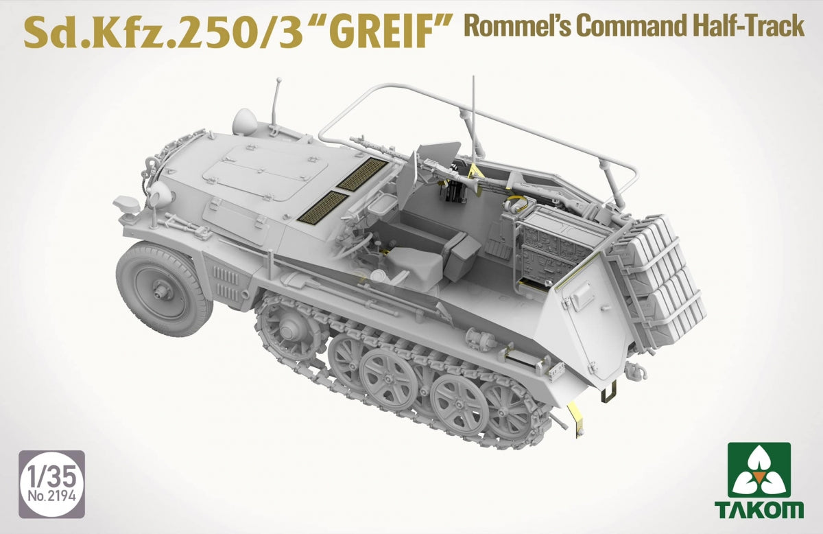 Takom 2194 Sd.Kfz 250/3 Greif Rommel Command Half-Track 1/35 – immagine 5