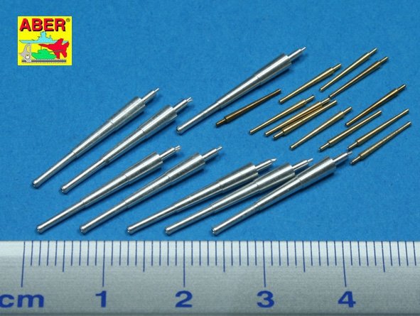 Aber 350L-42 Set of barrels 203mm x 8; 127mm x 12 for Japan Navy Saratoga, Lexington 1/350 – immagine 2
