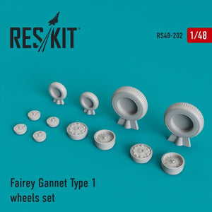 RESKIT RS48-0202 Jeu de roues Fairey Gannet Type 1 1/48