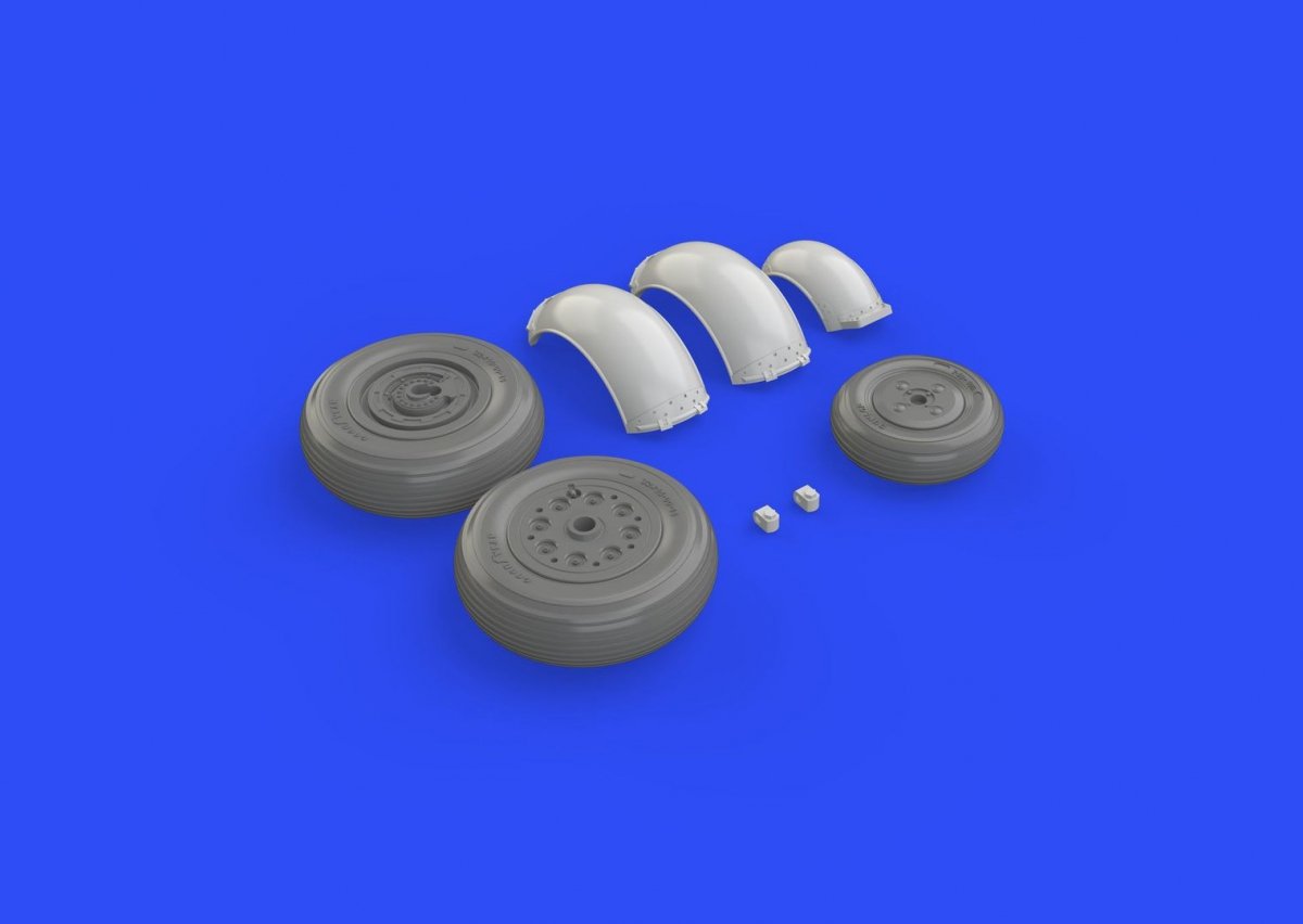 Eduard 648272 Meteor F.8 wheels AIRFIX 1/48 – immagine 4