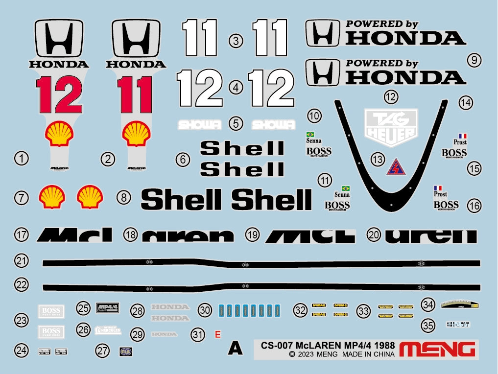 Meng Model CS-007 McLaren MP4/4 1988 1/24 – image 13