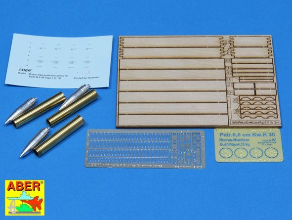 Aber 16014 8.8 cm Tiger I high-explosive Ammo with box (1/16)