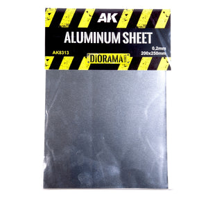AK Interactive AK8313 ALUMINUM SHEET 200UM (MICROMETER) 200X250MM