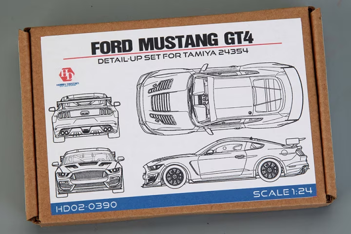 Hobby Design HD02-0390 Ford Mustang GT4 - Kit de détails pour Tamiya 24354 1/24 