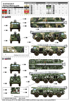 Trumpeter 01025 Russian 9P113 TEL w/9M21 Rocket of 9K52 Luna-M Short-range artillery 1/35 – Bild 5