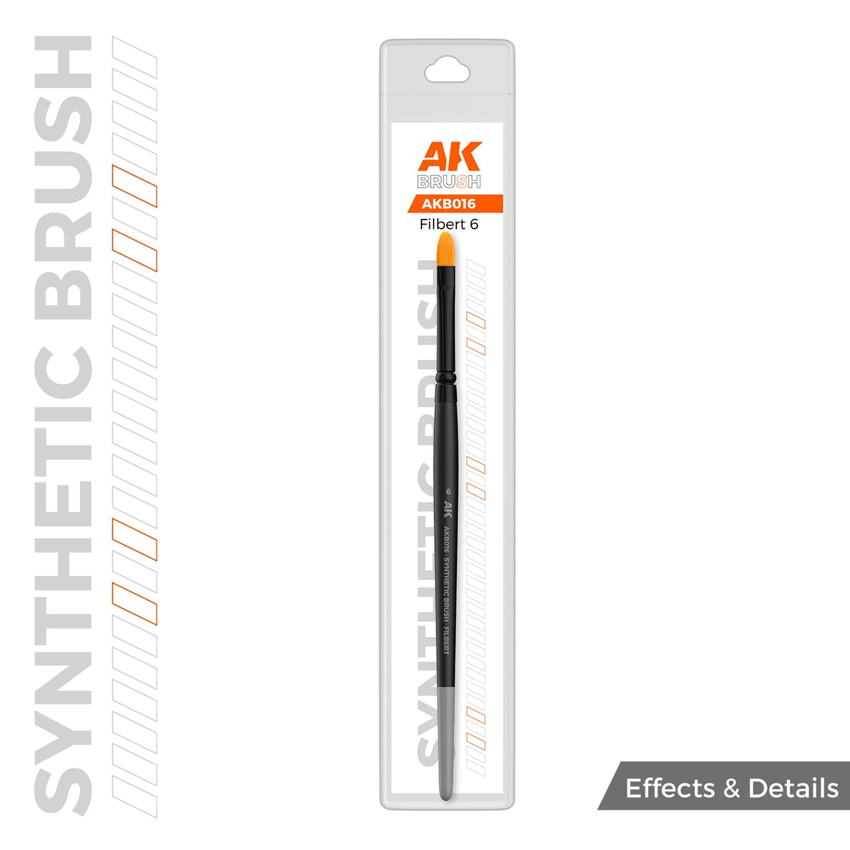 AK Interactive AKB016 AK SYNTHETIC BRUSH – FILBERT 6 – imagen 2