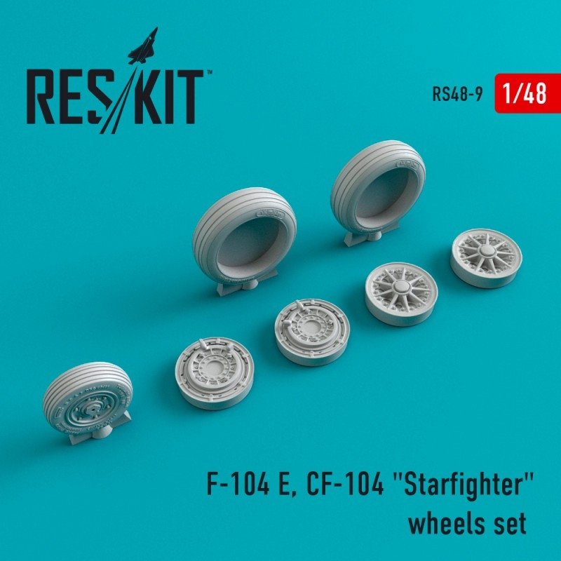 RESKIT RS48-0009 F-104 (E) CF-104 "Starfighter" resin wheels 1/48