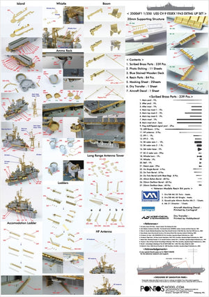 Pontos 35006F1 USS CV-9 Essex 1943 Detail Up Set 1/350 – Bild 4