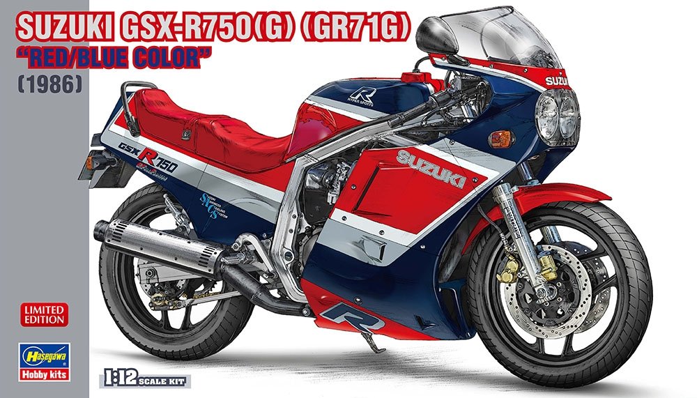 Hasegawa 21741 Suzuki GSX-R750 (G) (GR71G) &amp;quot;Red/Blue Color&amp;quot; (1986) 1/12