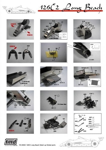 KA Models FE-20002 Ferrari 126C2 Long Beach Super Detail-Up parts set for Fujimi 1/20 – imagen 6