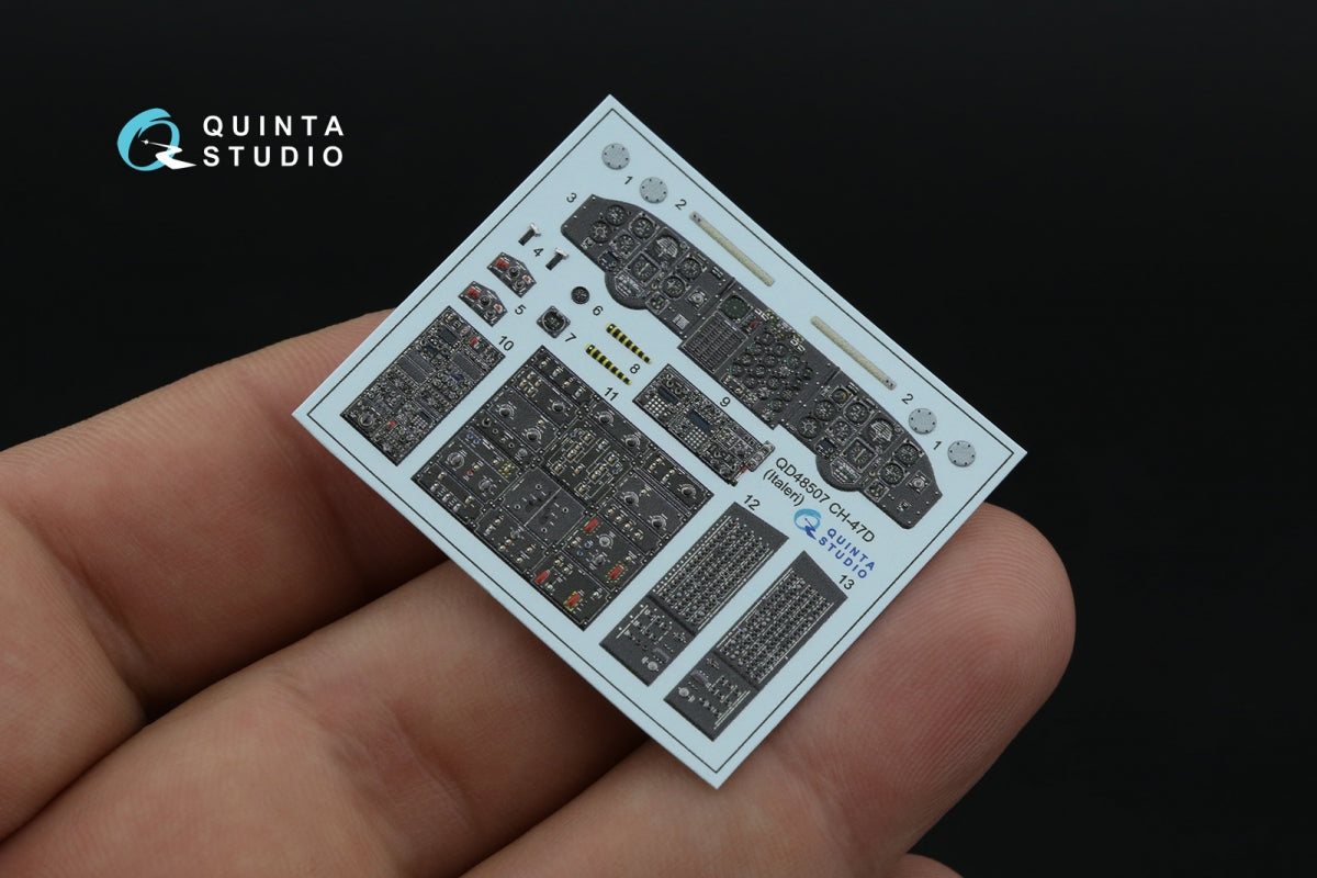 Quinta Studio QD48507 CH-47D 3D-Printed coloured Interior on decal paper (Italeri) 1/48 – immagine 7