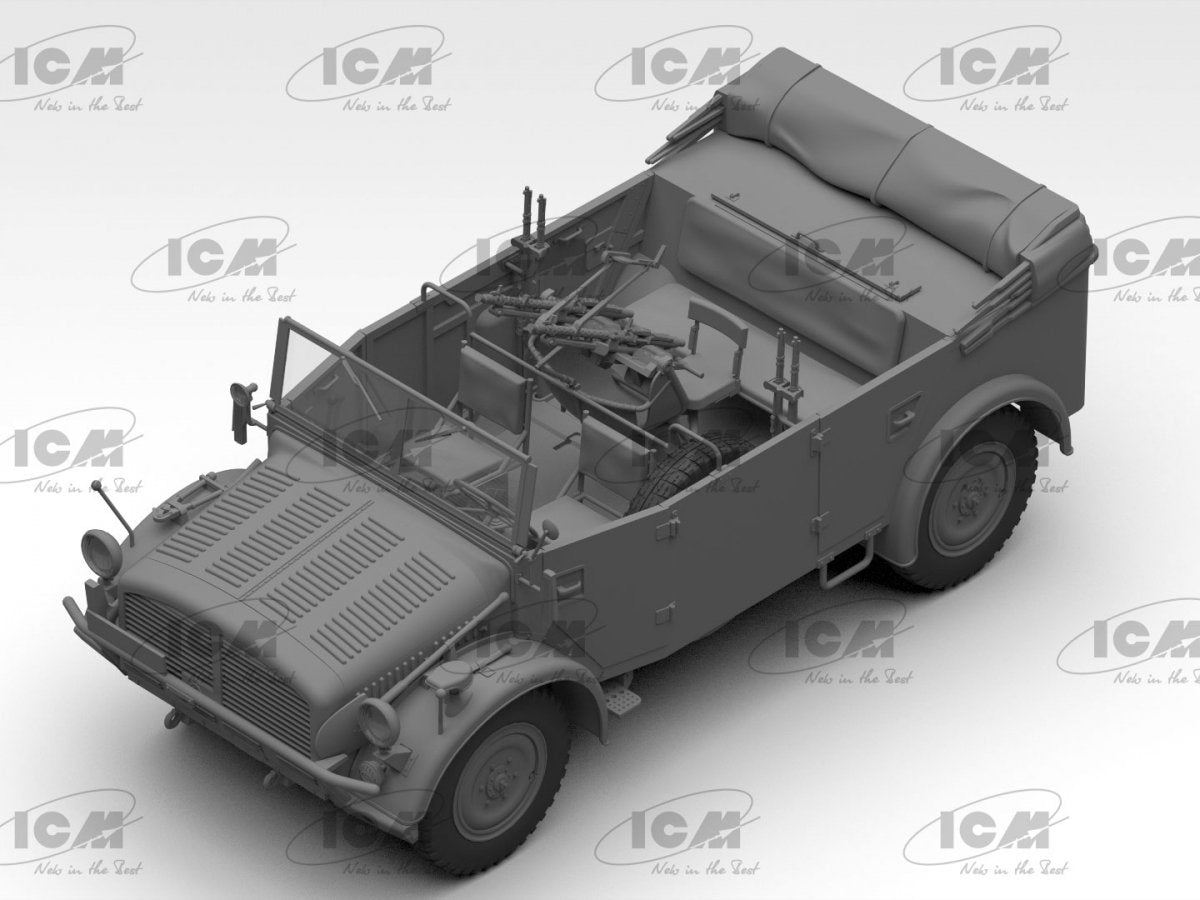 ICM 35503 s.E.Pkw Kfz.70 with Zwillingssockel 36 WWII German military vehicle 1/35 – zdjęcie 3