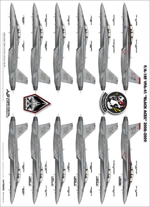 HobbyDecal AL72009V1 F/A-18F Black Aces 2008-2009 1/72 – zdjęcie 3