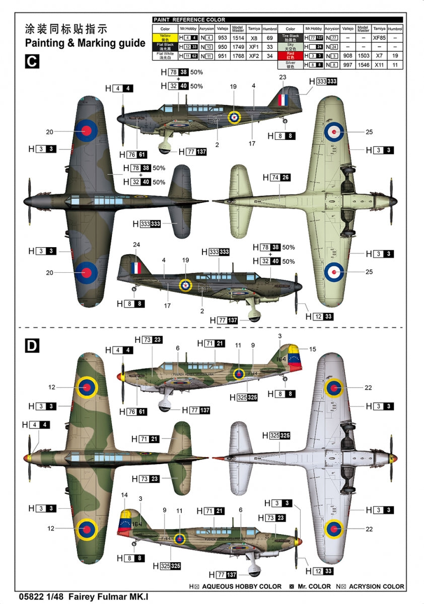 Trumpeter 05822 Fairey Fulmar MK.I 1/48 – immagine 3