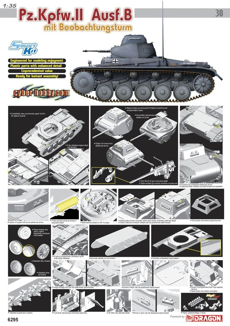 Cyber Hobby 6295 Pz.Kpfw.II Ausf.B with Beobachtungsturm (1/35)