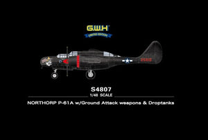 Great Wall Hobby S4807 Northrop P-61A avec armes d&amp;#39;attaque au sol et réservoirs largables, échelle 1/48