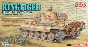 Dragon 6840 Sd.Kfz.182 Kingtiger Henschel Production avec Zimmerit s.Pz.Abt.505 Russie 1944 1/35