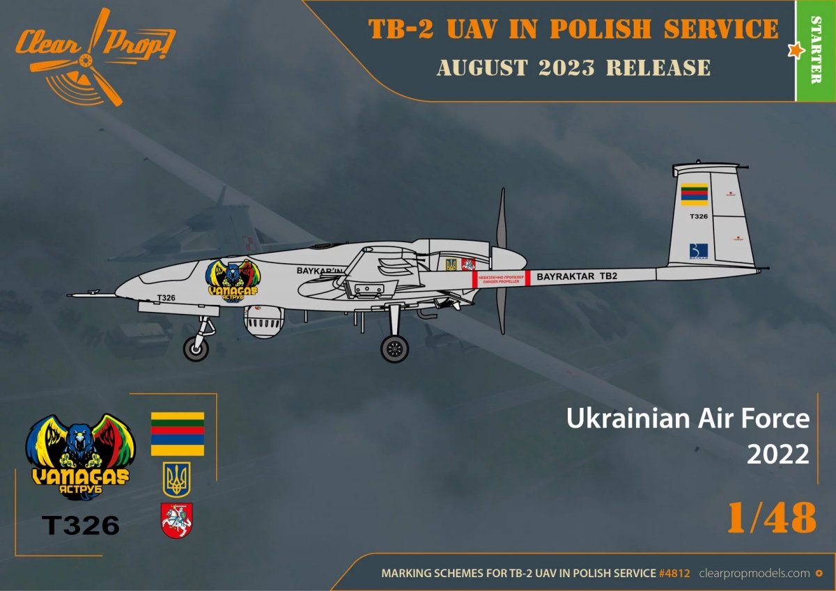Clear Prop! CP4812 TB.2 UAV in Polish Service STARTER KIT 1/48 – zdjęcie 4