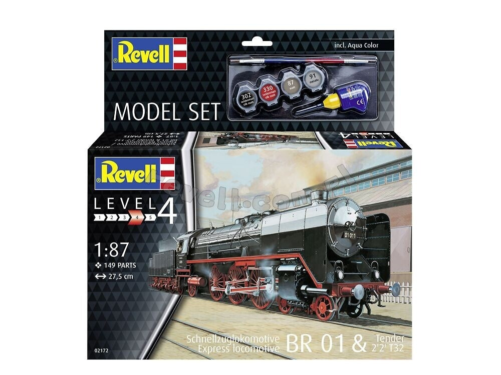 Revell 62172 Schnellzuglok BR01 mit Tender 2&amp;#39;2&amp;#39; T32 Model Set ( H0 ) 1/87