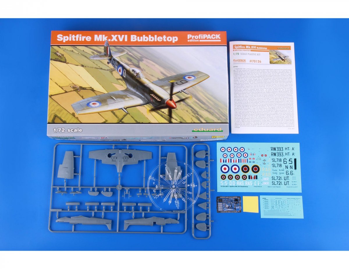 Eduard 70126 Spitfire Mk. XVI Bubbletop 1/72 – Bild 2