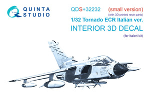 Intérieur imprimé en 3D et coloré sur papier décalcomanie (Italeri) de Quinta Studio QD+32232 Tornado ECR (avec pièces en résine imprimées en 3D) à l&amp;#39;échelle 1/32
