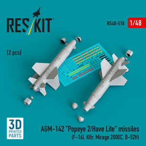 RESKIT RS48-0518 AGM-142 &amp;quot;Popeye 2/Have Lite&amp;quot; missiles (2 pcs) (3D Printed) 1/48 – zdjęcie 2