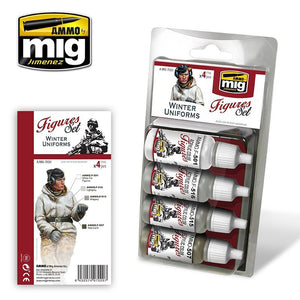 AMMO de Mig Jimenez 7020 Ensemble de figurines en uniformes d&amp;#39;hiver 4x17ml