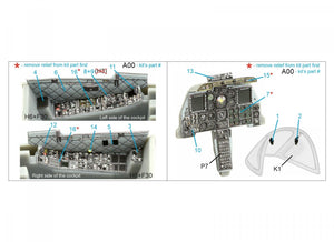 Quinta Studio QDS-48361 A-10C 3D-Printed &amp;amp; coloured Interior on decal paper (Hobby Boss) (Small version) 1/48 – immagine 2