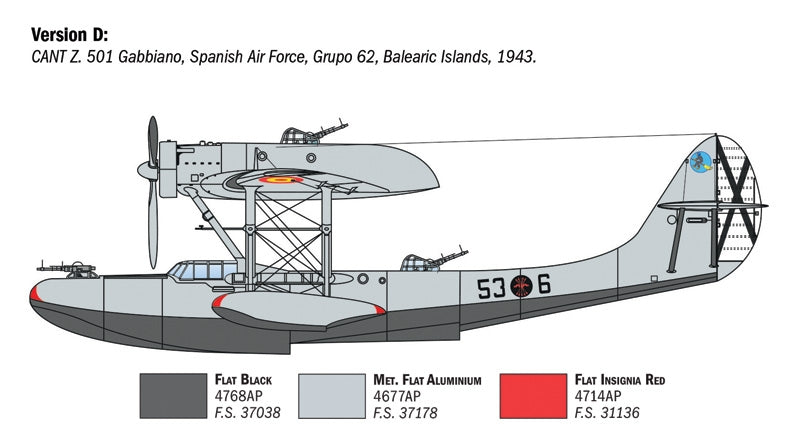 Italeri 0112 CANT Z.501 Gabbiano 1/72 – immagine 10