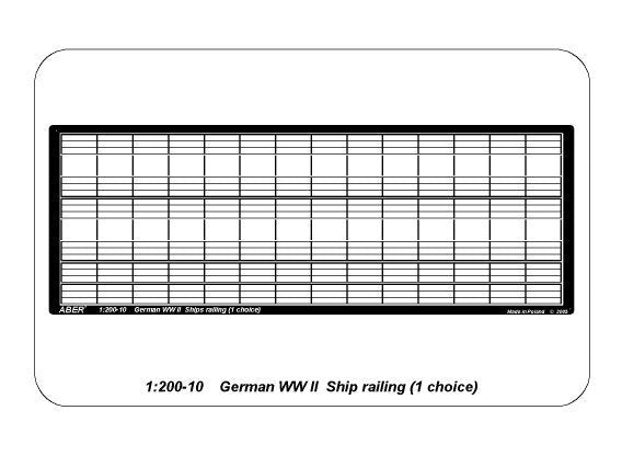 Aber 200-10 Garde-corps de navire allemand de la Seconde Guerre mondiale (1er choix) (1/200) – image 5