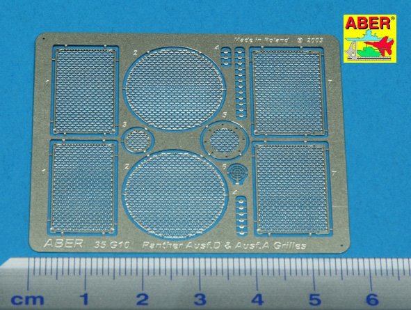 Aber 35G10 Grilles for german tank PzKpfw V Ausf.A/D Panther (Sd.Kfz.181) 1/35 – Bild 2