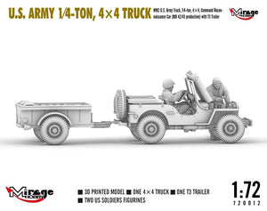 Mirage Hobby 720012 U.S. ARMY 1/4‑TON, 4×4 TRUCK 1/72 – immagine 4
