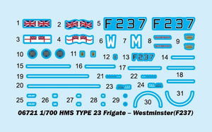 Trumpeter 06721 HMS TYPE 23 Frigate - Westminster (F237) 1/700 – immagine 4