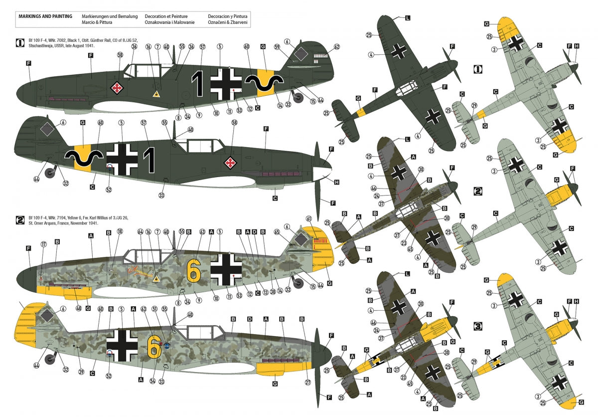 Hobby 2000 32014 Bf 109 F-4 Early (HASEGAWA + CARTOGRAF + MASQUES + PIÈCES EN MÉTAL) 1/32 – image 2