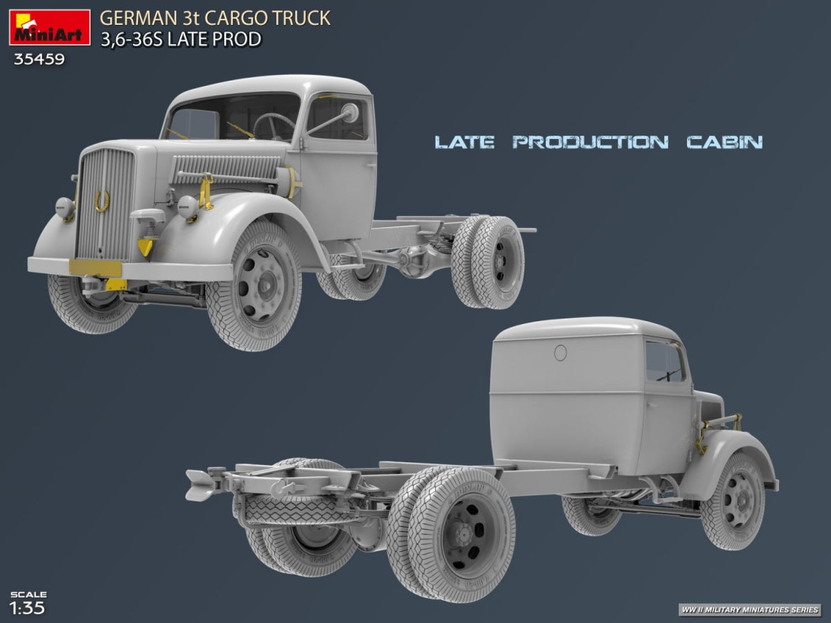 MiniArt 35459 German 3t Cargo Truck 3.5-36s Late Production 1/35 – Bild 8