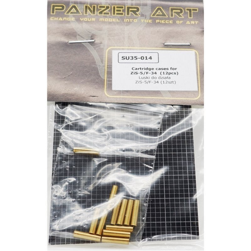 Étuis de cartouches Panzer Art SU35-014 pour fusils soviétiques ZiS-5 et F-34 de calibre 76,2 mm, échelle 1/35
