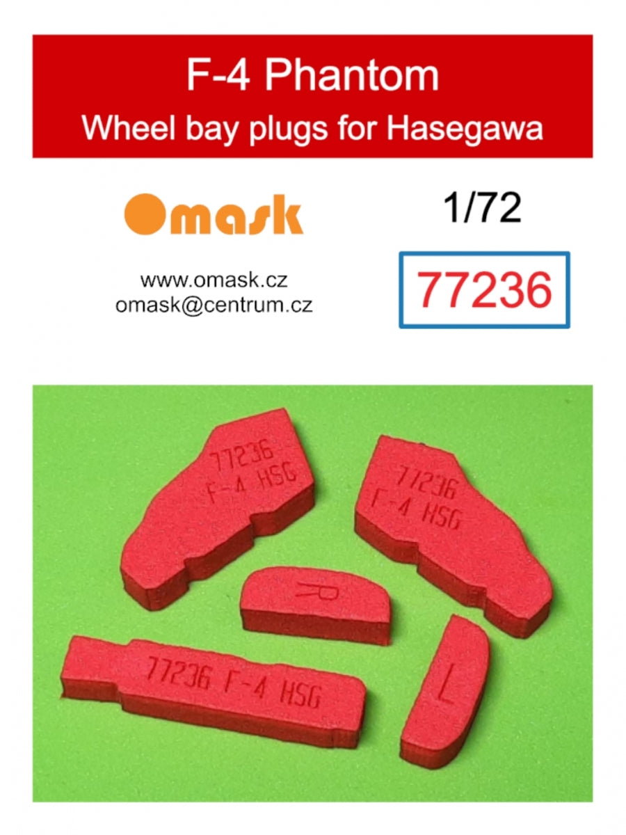 Omask 77236 Bouchons de puits de train d'atterrissage pour F-4 Phantom (pour Hasegawa) 1/72