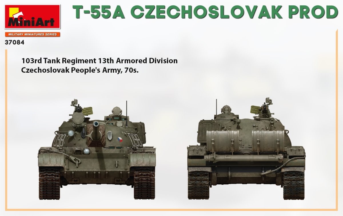 Miniart 37084 T-55A CZECHOSLOVAK PRODUCTION 1/35 – immagine 6