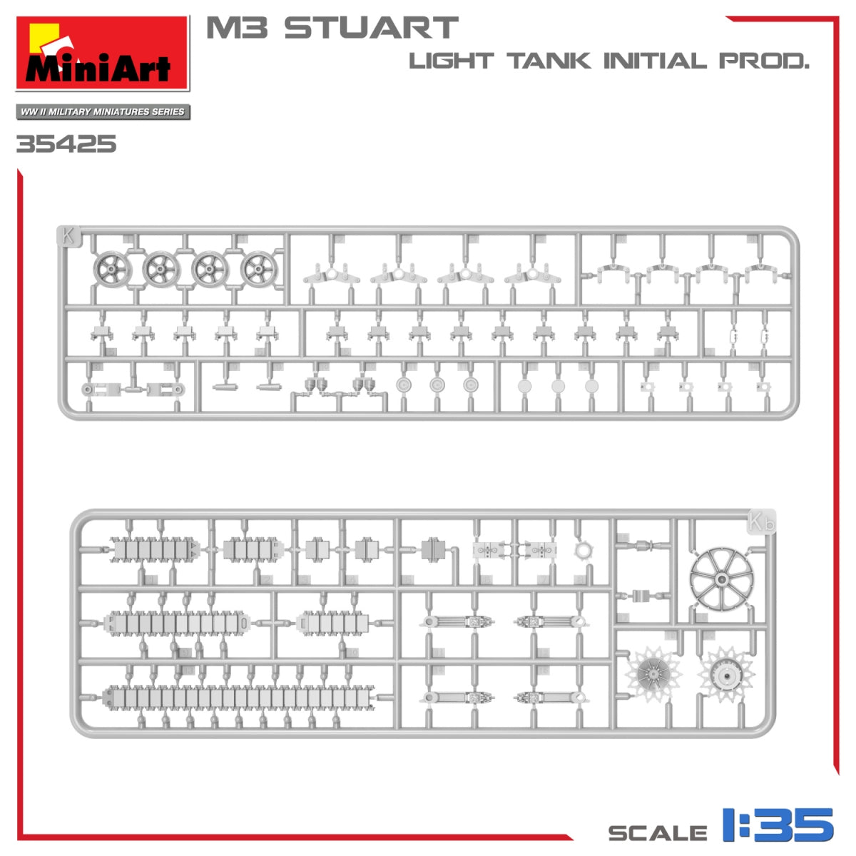 MiniArt 35425 M3 STUART LIGHT TANK, INITIAL PROD 1/35 – imagen 15