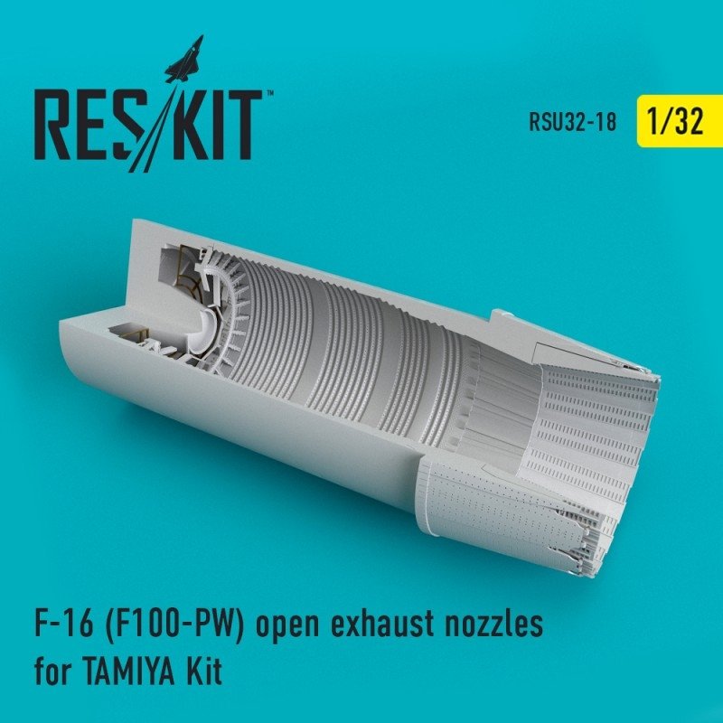RESKIT RSU32-0018 Tuyères d&amp;#39;échappement ouvertes pour F-16 (F100-PW) Kit TAMIYA 1/32