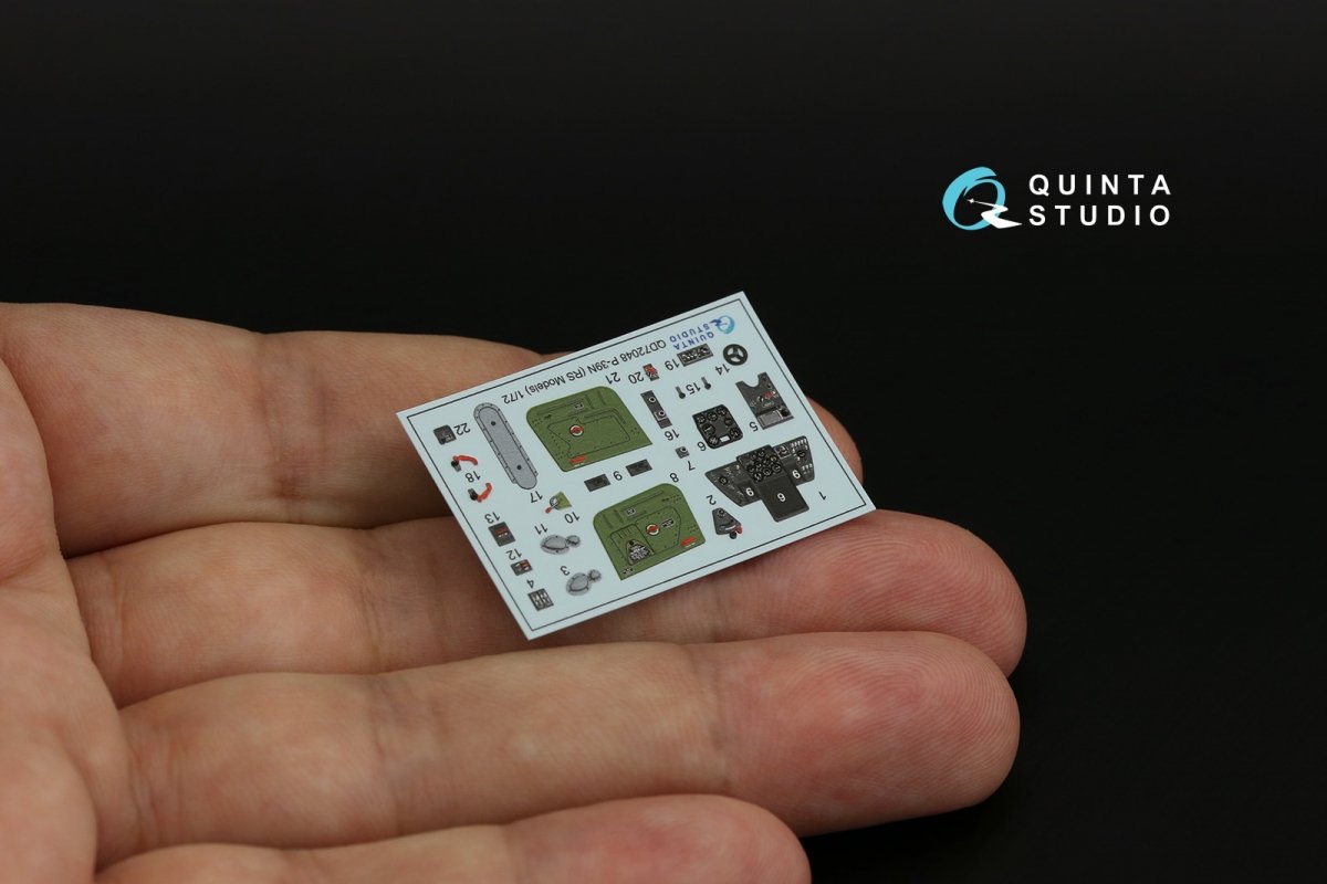Quinta Studio QD72048 P-39N 3D-Printed &amp;amp; coloured Interior on decal paper (RS Models) 1/72 – imagen 6